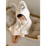 The Oversized Bamboo-Cotton Hooded Towel - WHITE - Image 4