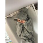 The Oversized Bamboo-Cotton Hooded Towel - GREY - Image 4