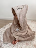 The Oversized Bamboo-Cotton Hooded Towel - BROWN - Image 3